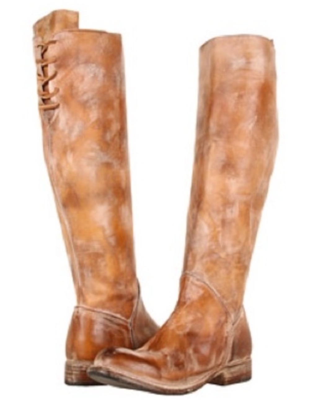 Bed|Stu Manchester Free People Distressed Rustic Leather Tall Boho Riding Boots - Picture 2 of 15